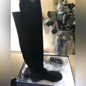 Stuart Weitzman 5050 over the knee boots in black suede. Size 9.5.
